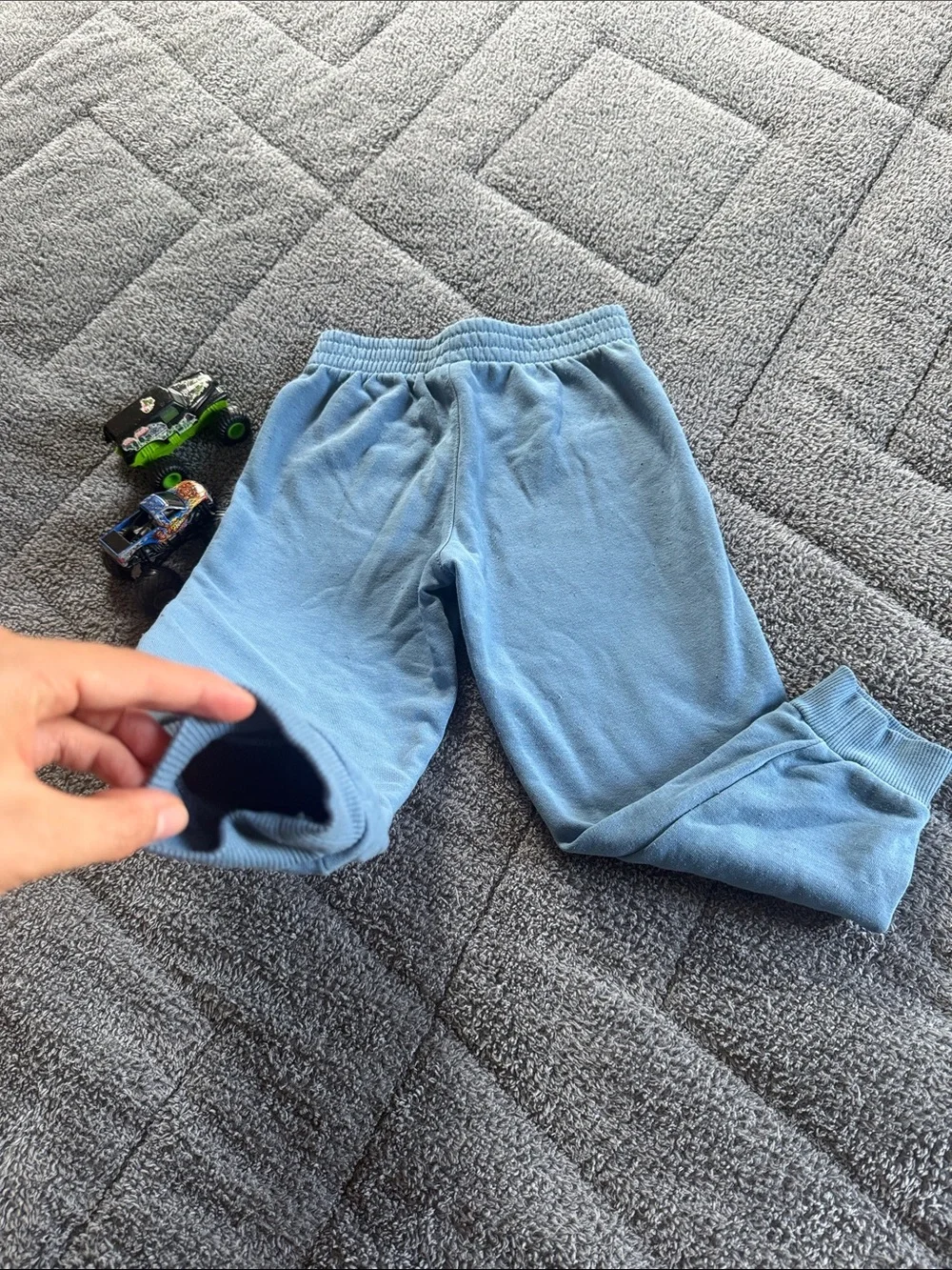 Nike Kids Light Blue Fleece Joggers with White Logo